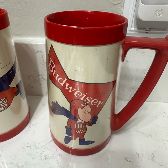Vintage 1970's Budweiser Thermal Mugs - Picture 2 of 6
